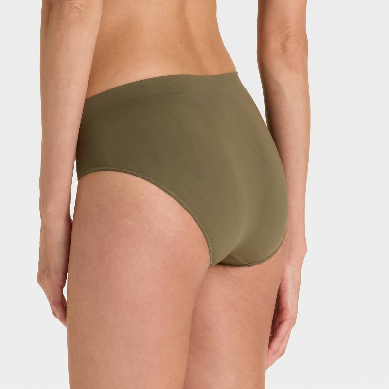 slide 2 of 5, Women's Seamless Hipster Underwear - Auden™ Moss Green XS, 1 ct