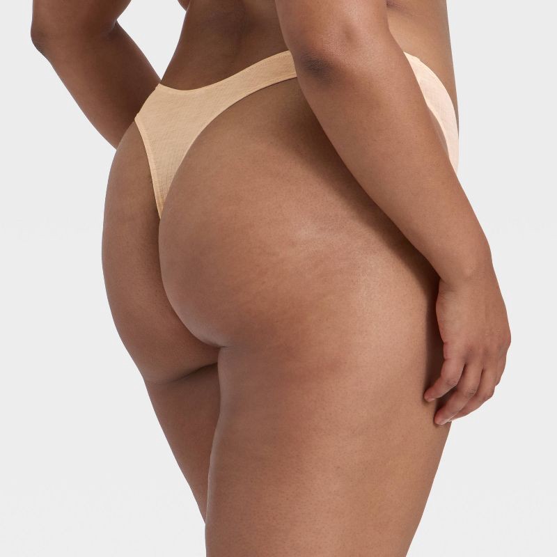 slide 5 of 5, Women's Modal Blend Thong Underwear - Auden™ Oatmeal XL, 1 ct