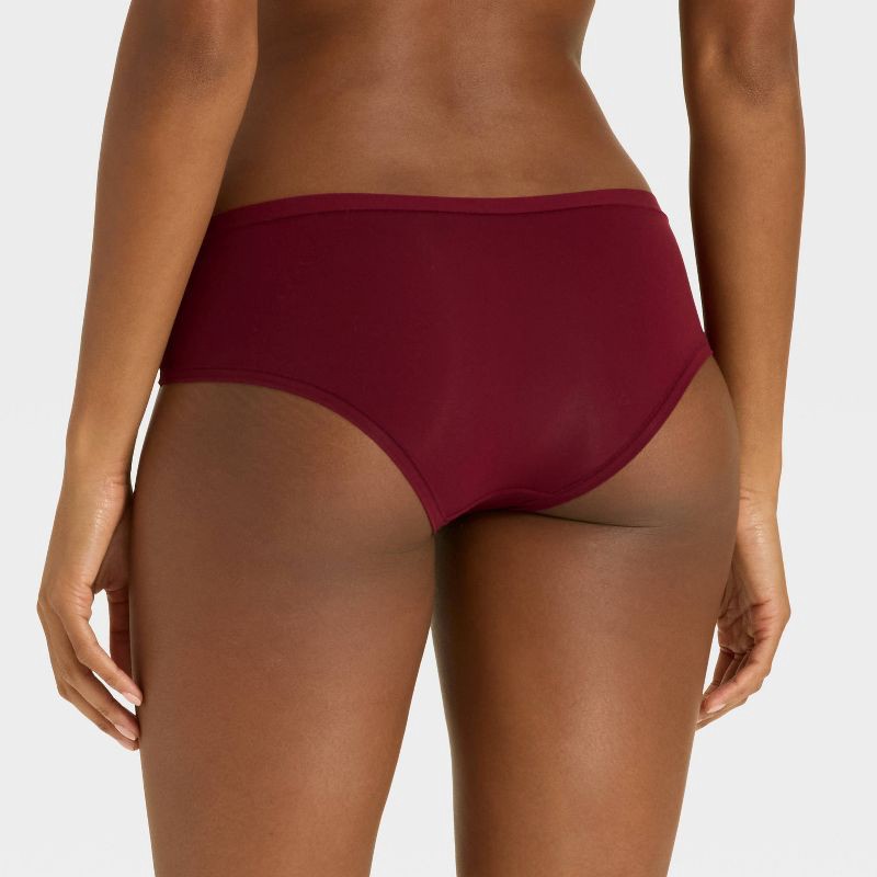 slide 3 of 5, Women's Luxe Stretch Cheeky Underwear - Auden™ Berry Red XS, 1 ct