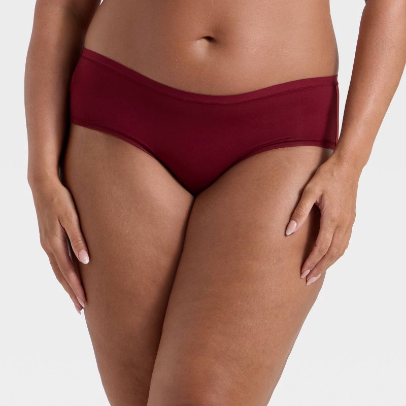 slide 5 of 5, Women's Luxe Stretch Cheeky Underwear - Auden™ Berry Red XS, 1 ct
