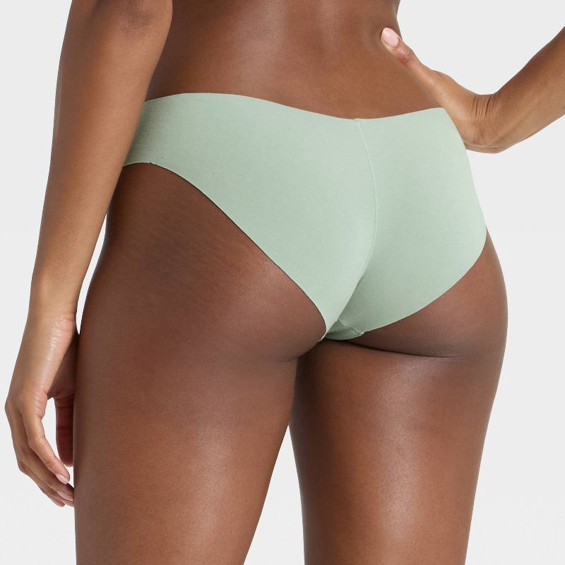 slide 2 of 5, Women's Invisible Edge Cotton Cheeky Bikini Underwear - Auden™ Green XS, 1 ct