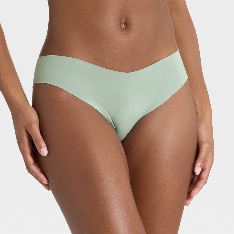 slide 1 of 5, Women's Invisible Edge Cotton Cheeky Bikini Underwear - Auden™ Green XL, 1 ct