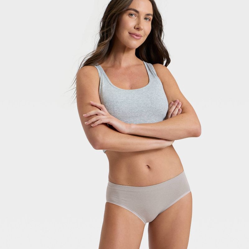 slide 3 of 5, Women's Seamless Hipster Underwear - Auden™ Heathered Gray S, 1 ct