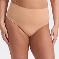 Women's Seamless High-Rise Thong Underwear - Auden™ Pearl Tan 2X