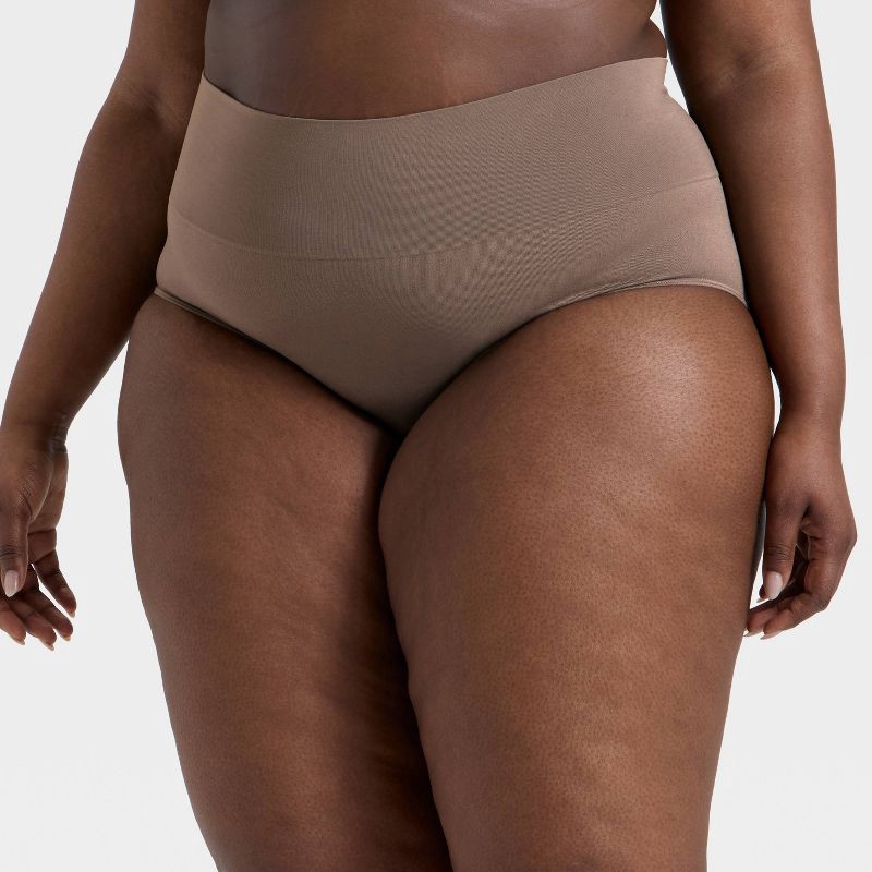 slide 1 of 3, Women's Seamless High-Rise Briefs Underwear - Auden™ Gray 2X, 1 ct