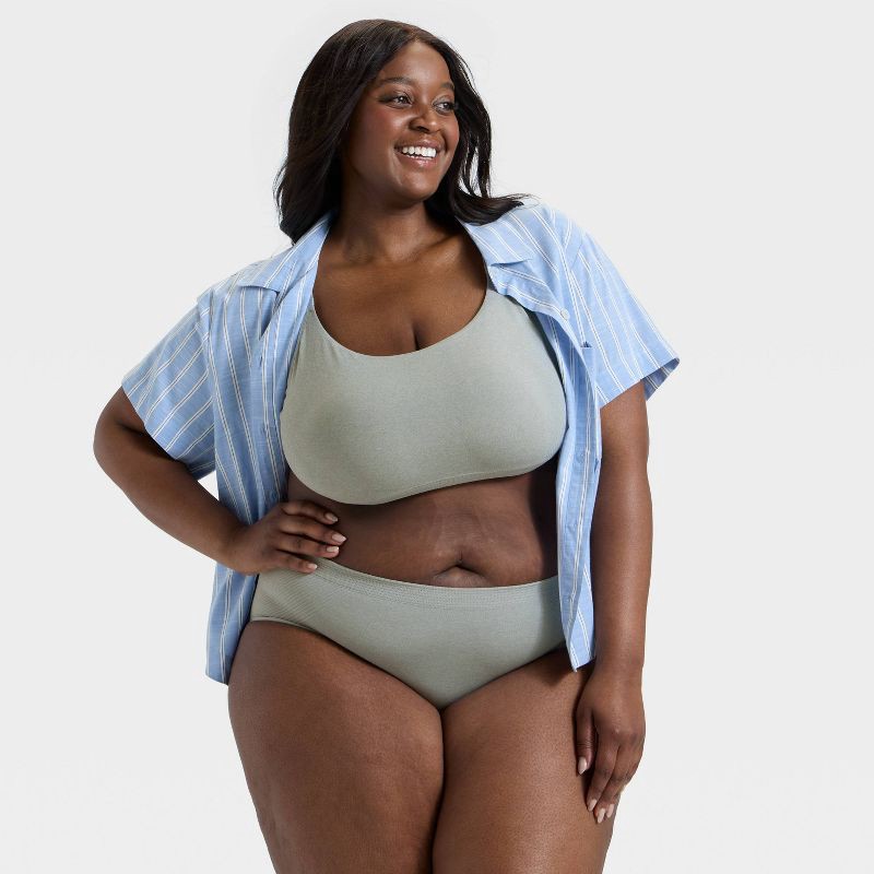 slide 3 of 3, Women's Seamless Hipster Underwear - Auden™ Heathered Gray 1X, 1 ct