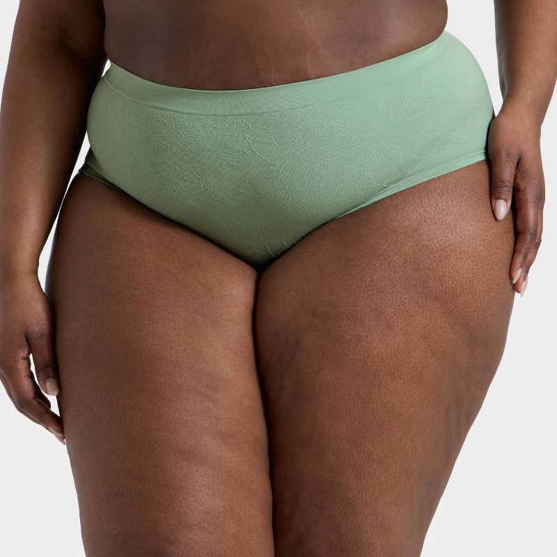 slide 1 of 3, Women's Seamless Hipster Underwear - Auden™ Green 3X, 1 ct