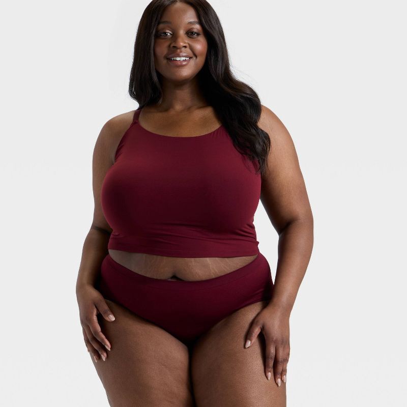 slide 3 of 3, Women's Seamless Hipster Underwear - Auden™ Berry Red 2X, 1 ct