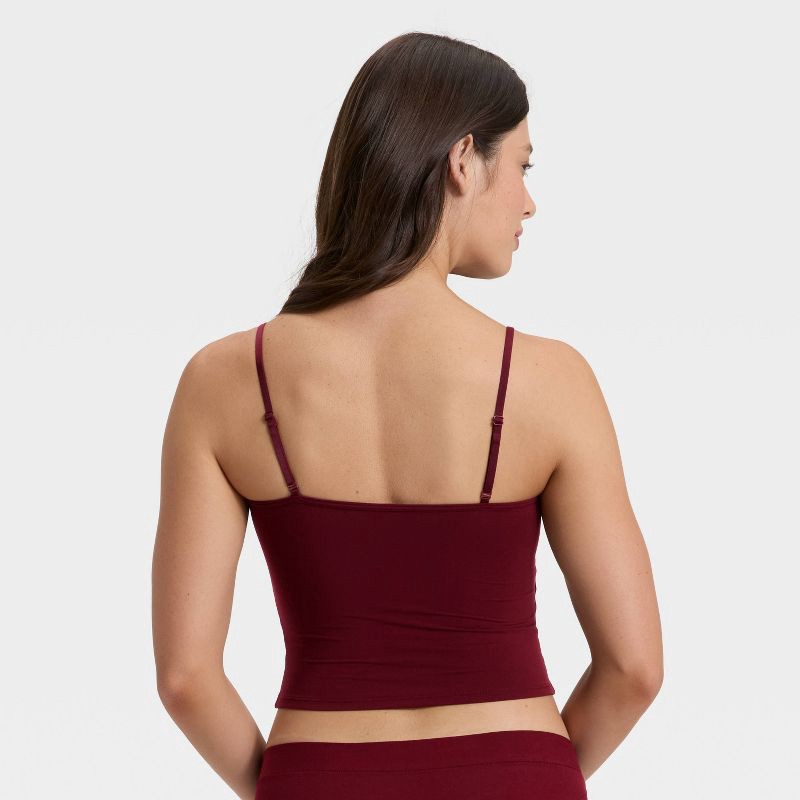 slide 2 of 5, Women's Luxe 4-Way Stretch Cami Tank Top - Auden™ Berry Red XL, 1 ct