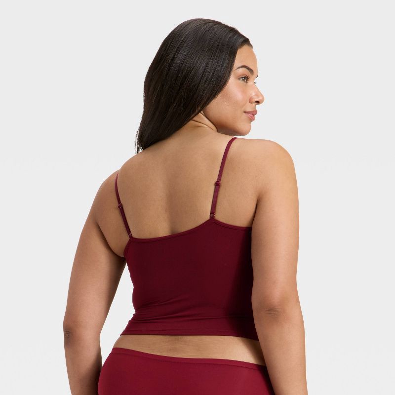 slide 5 of 5, Women's Luxe 4-Way Stretch Cami Tank Top - Auden™ Berry Red XL, 1 ct