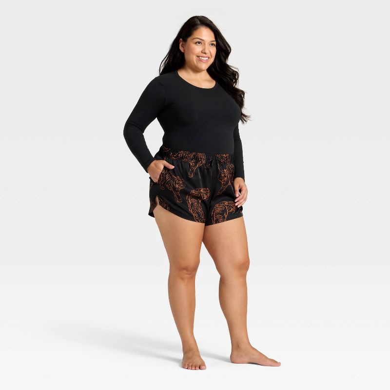 slide 3 of 3, Women's Luxury Collection Luxe Stretch Long Sleeve Bodysuit - Auden™ Black XXL, 1 ct