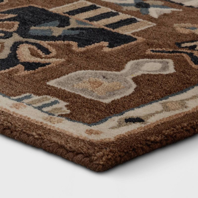 slide 3 of 4, 2'x3' Wool Tufted Accent Rug Brown - Threshold™, 1 ct