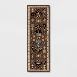 2'4"x7' Wool Tufted Runner Rug Brown - Threshold™