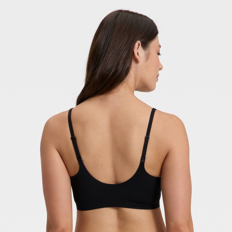 slide 2 of 6, Women's Luxury Collection Removeable Pad Longline Plunge Bralette - Auden™ Black M, 1 ct