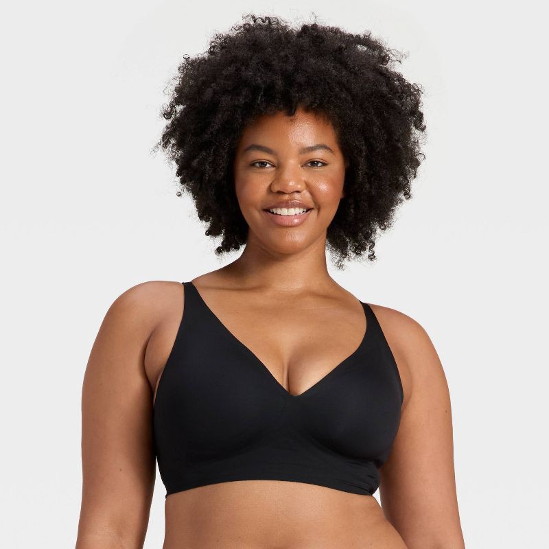 slide 5 of 6, Women's Luxury Collection Removeable Pad Longline Plunge Bralette - Auden™ Black XL, 1 ct