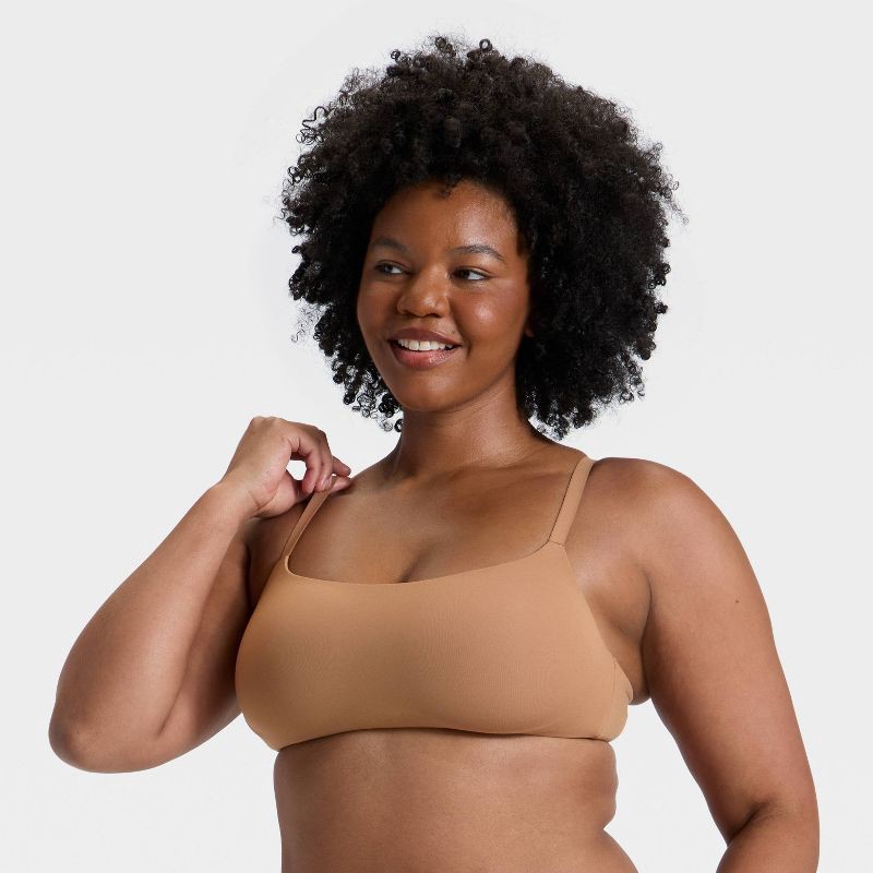 slide 4 of 5, Women's Luxury Collection Luxe Stretch Lightly Lined Scoop Bralette - Auden™ Caramel XL, 1 ct