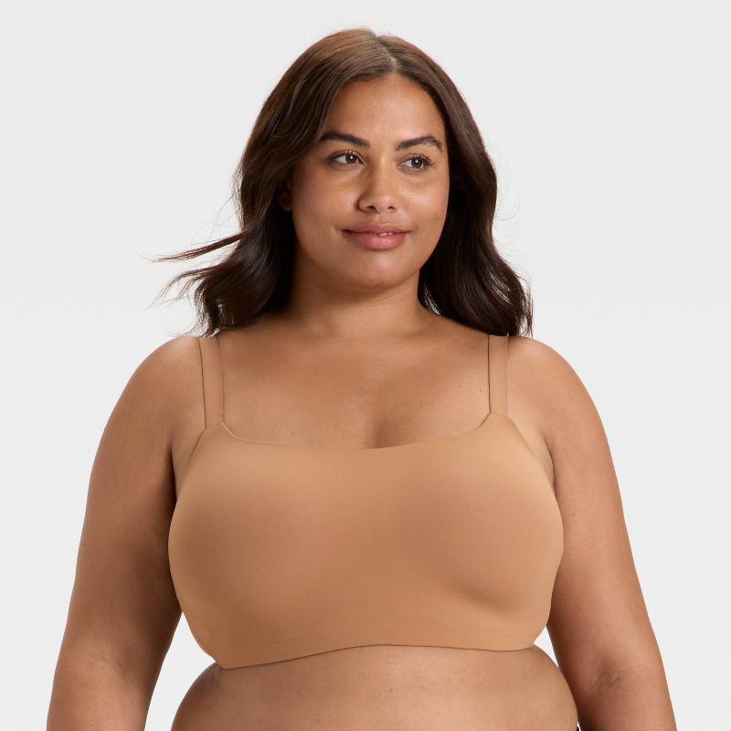 slide 1 of 3, Women's Luxury Collection Luxe Stretch Lightly Lined Scoop Bralette - Auden™ Caramel XXL, 1 ct