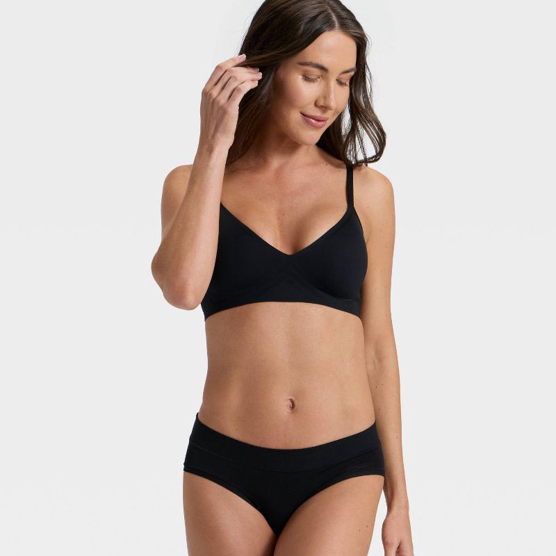slide 3 of 6, Women's Luxury Collection Removeable Pad V-Neck Bralette - Auden™ Black XS, 1 ct