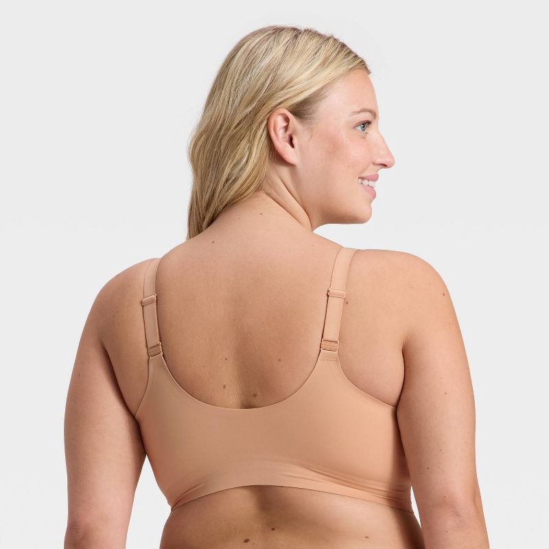 slide 2 of 4, Women's Luxury Collection Removeable Pad Longline Plunge Bralette - Auden™ Pearl Tan XXL, 1 ct