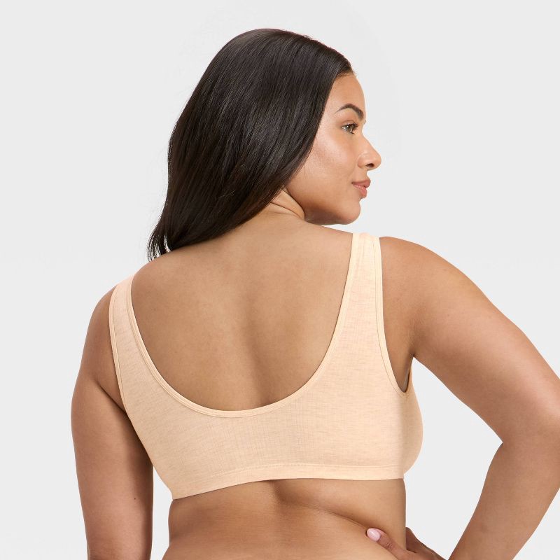 slide 5 of 5, Women's Modal Blend Scoop Bralette - Auden™ Oatmeal S, 1 ct
