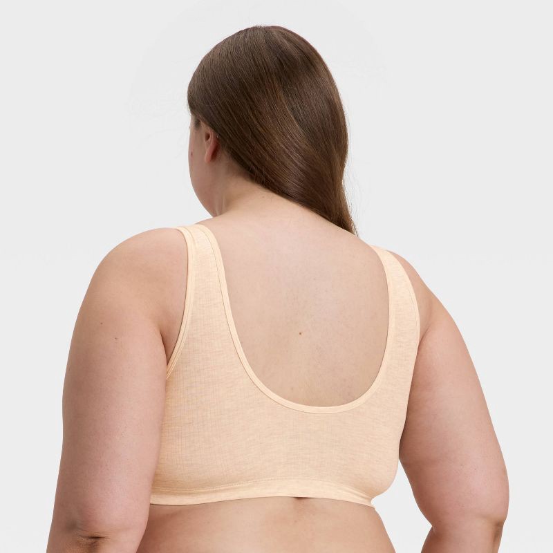 slide 2 of 5, Women's Modal Blend Scoop Bralette - Auden™ Oatmeal XL, 1 ct