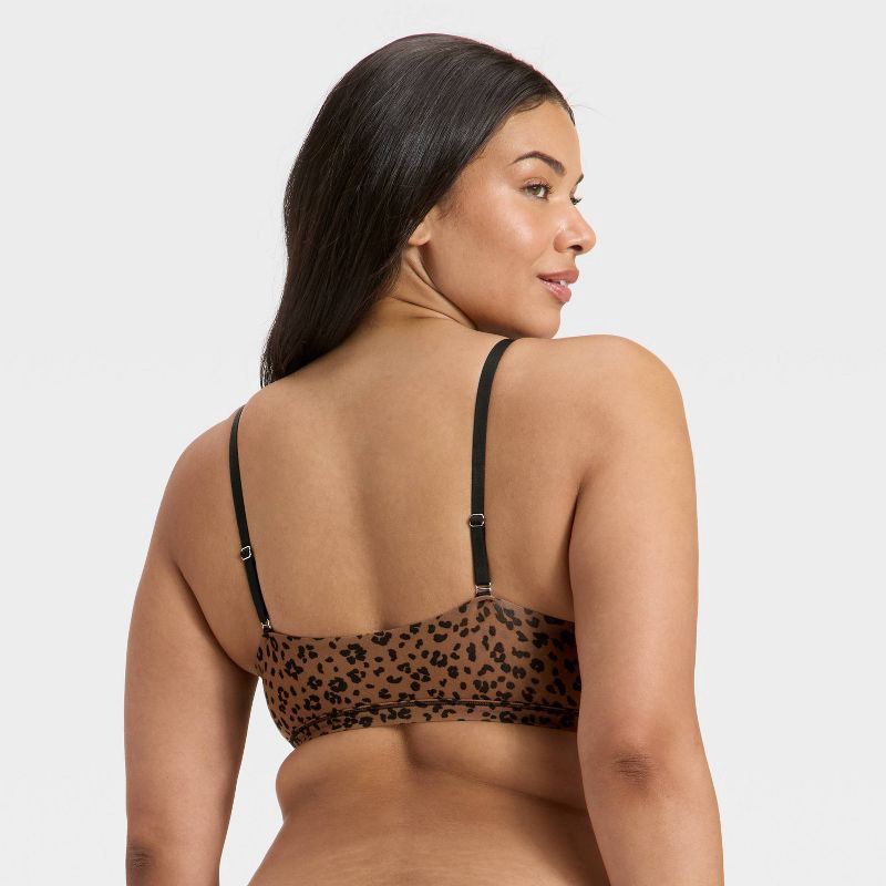 slide 5 of 5, Women's Luxury Collection Luxe Stretch Unlined Triangle Bralette - Auden™ Leopard Print XL, 1 ct