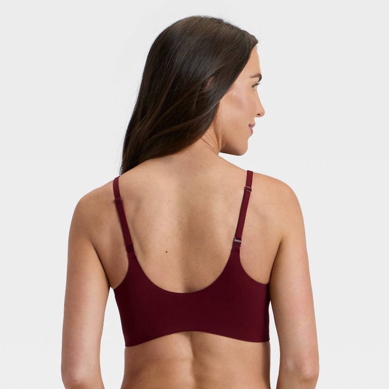 slide 2 of 6, Women's Luxury Collection Removeable Pad Longline Plunge Bralette - Auden™ Berry Red XL, 1 ct