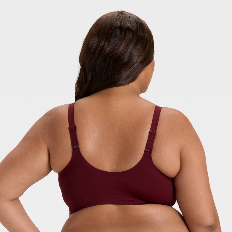 slide 2 of 4, Women's Luxury Collection Removeable Pad Longline Plunge Bralette - Auden™ Berry Red XXL, 1 ct