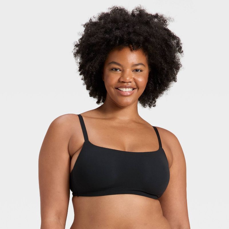 slide 4 of 5, Women's Luxury Collection Luxe Stretch Lightly Lined Scoop Bralette - Auden™ Black L, 1 ct