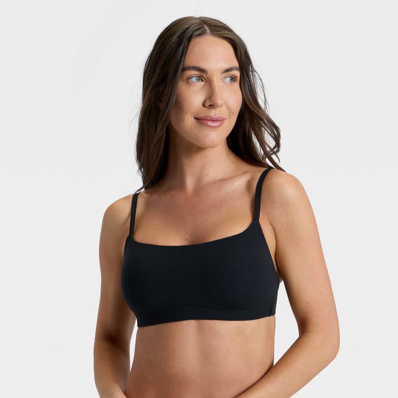 slide 1 of 5, Women's Luxury Collection Luxe Stretch Lightly Lined Scoop Bralette - Auden™ Black XL, 1 ct