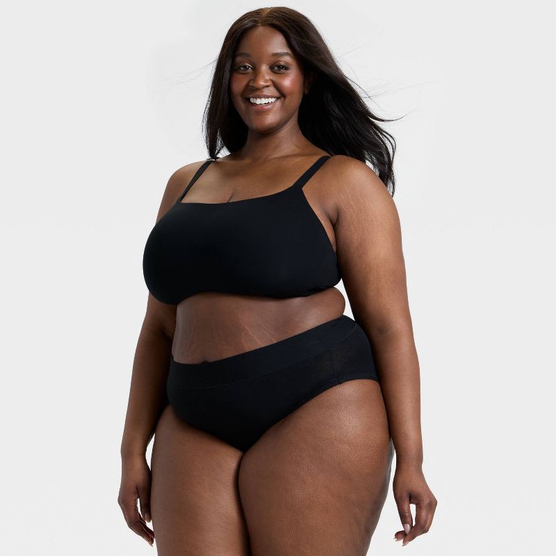 slide 3 of 3, Women's Luxury Collection Luxe Stretch Lightly Lined Scoop Bralette - Auden™ Black XXL, 1 ct