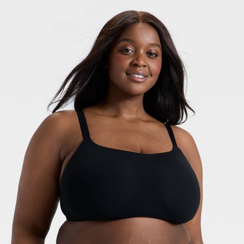 slide 1 of 3, Women's Luxury Collection Luxe Stretch Lightly Lined Scoop Bralette - Auden™ Black XXL, 1 ct