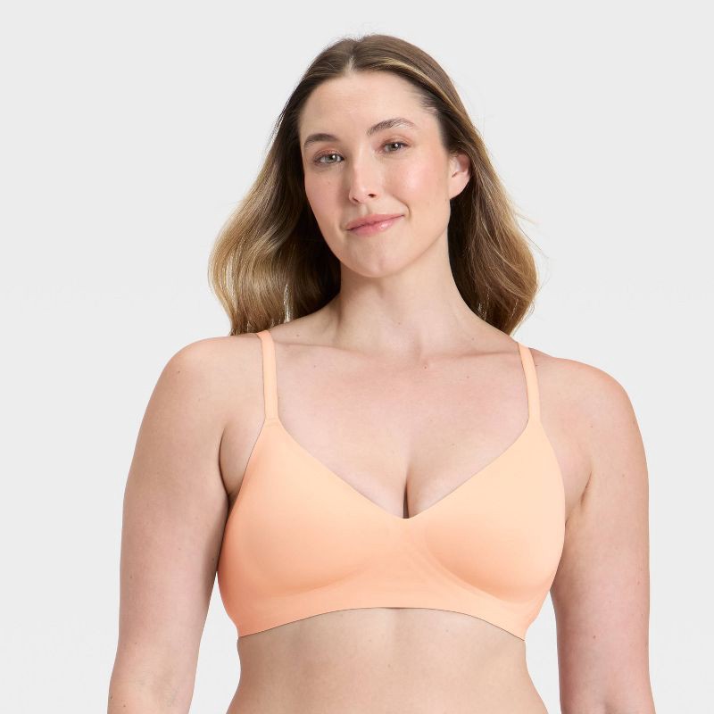 slide 5 of 6, Women's Luxury Collection Removeable Pad V-Neck Bralette - Auden™ Pearl Tan L, 1 ct