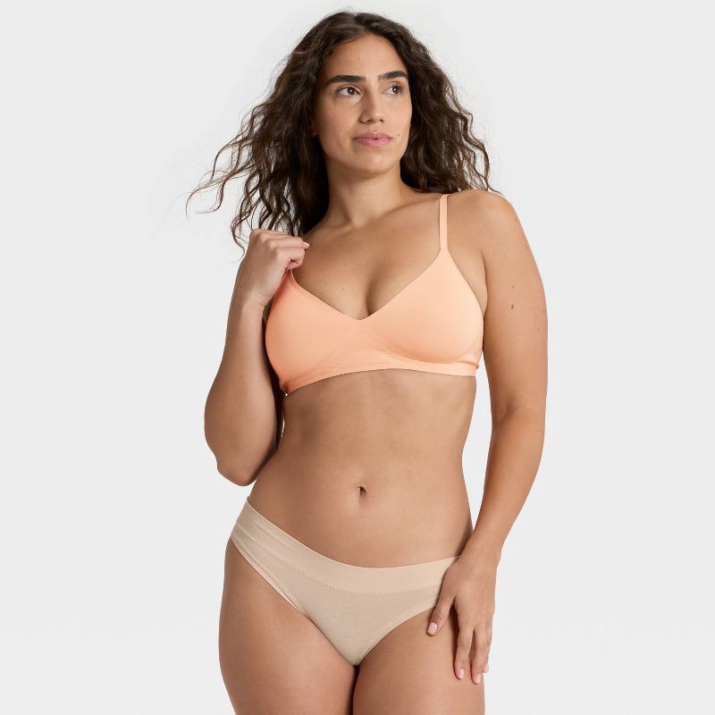 slide 3 of 6, Women's Luxury Collection Removeable Pad V-Neck Bralette - Auden™ Pearl Tan XL, 1 ct