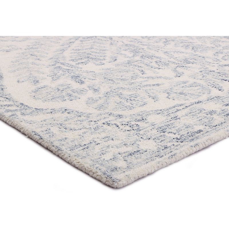 slide 3 of 4, Raj 5'x7' Wool Tufted Bouquet Area Rug Blue, 1 ct