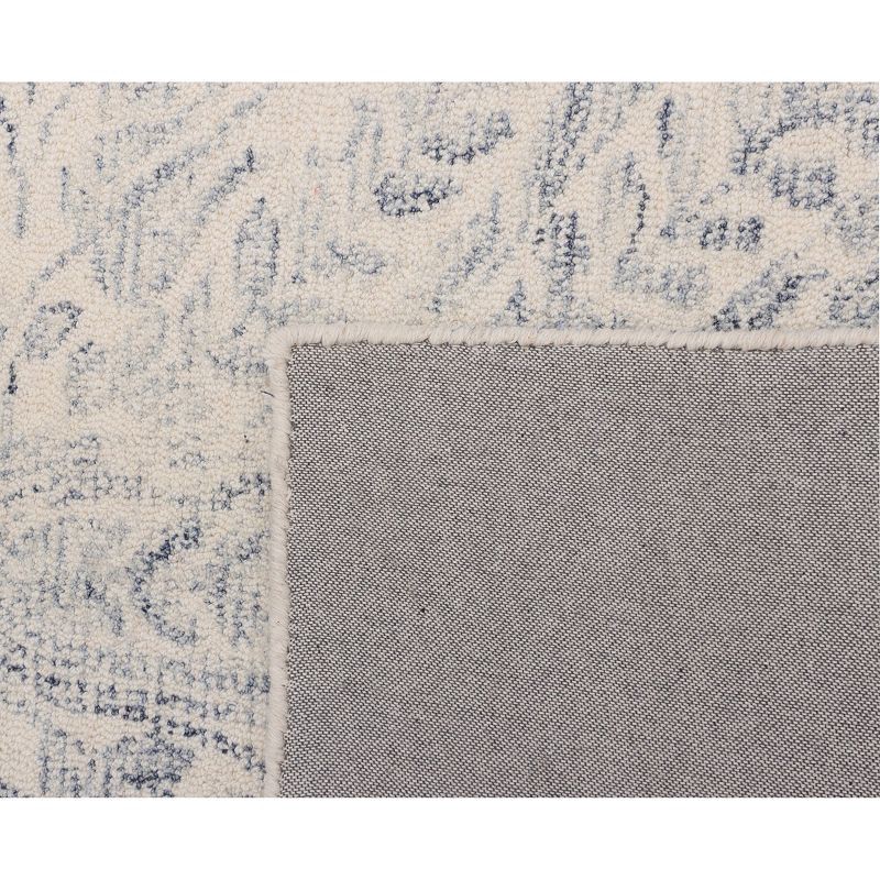 slide 4 of 4, Raj 5'x7' Wool Tufted Bouquet Area Rug Blue, 1 ct