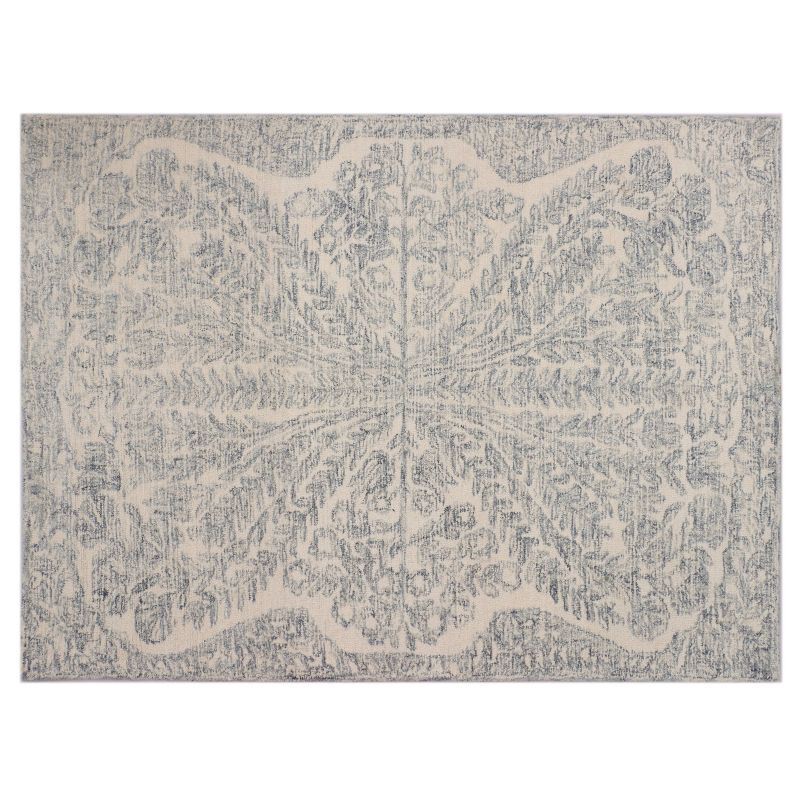 slide 1 of 4, Raj 5'x7' Wool Tufted Bouquet Area Rug Blue, 1 ct