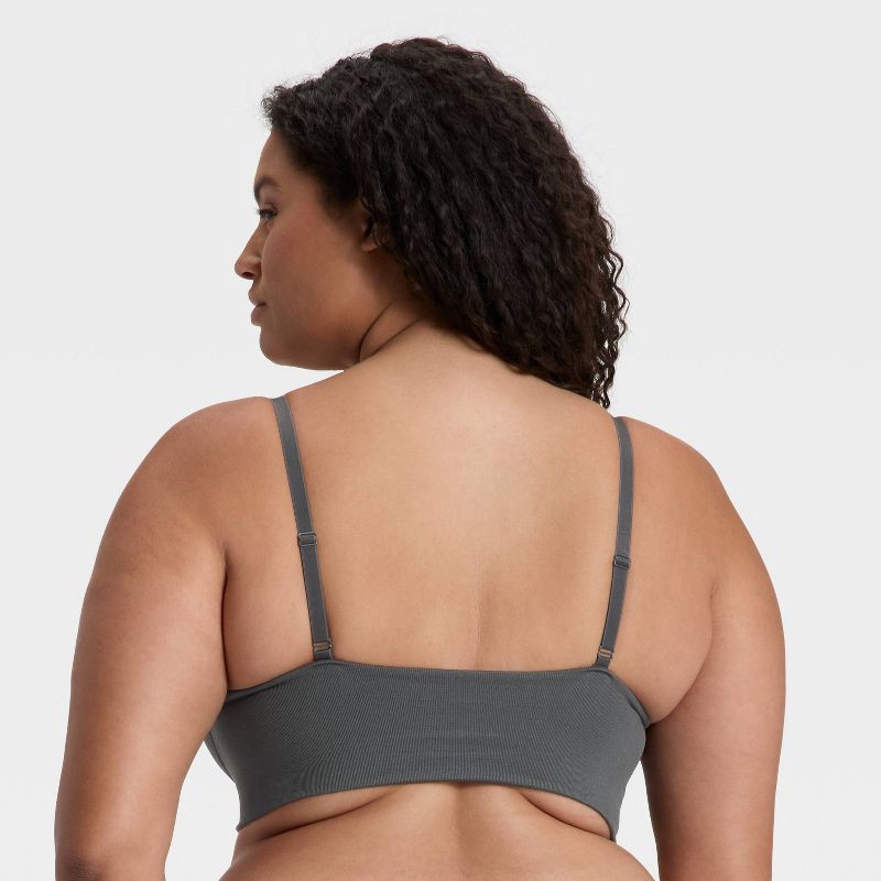 slide 5 of 5, Women's Seamless Wirefree Push Up Bra - Wild Fable™ Steel Gray S, 1 ct