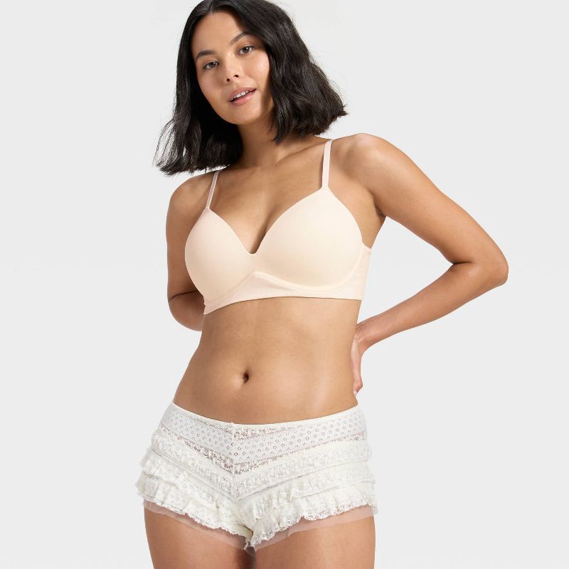 slide 3 of 5, Women's Seamless Wirefree Push Up Bra - Wild Fable™ Fresh White XXL, 1 ct