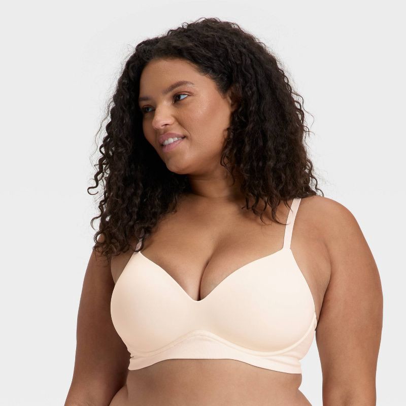 slide 4 of 5, Women's Seamless Wirefree Push Up Bra - Wild Fable™ Fresh White XXL, 1 ct