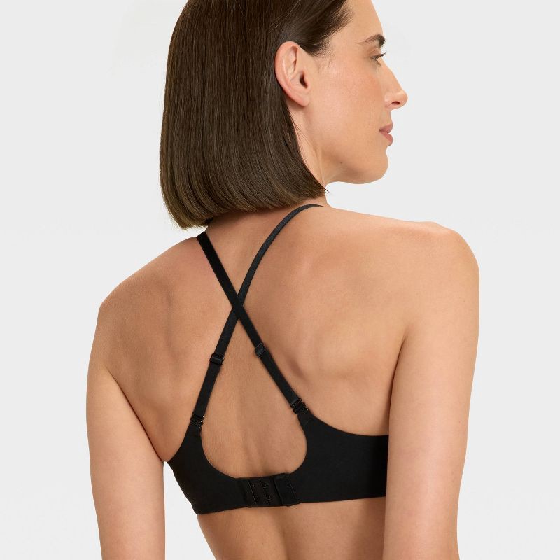 slide 4 of 6, Women's Luxe Stretch Wirefree Plunge Bra - Auden™ Black 34C, 1 ct