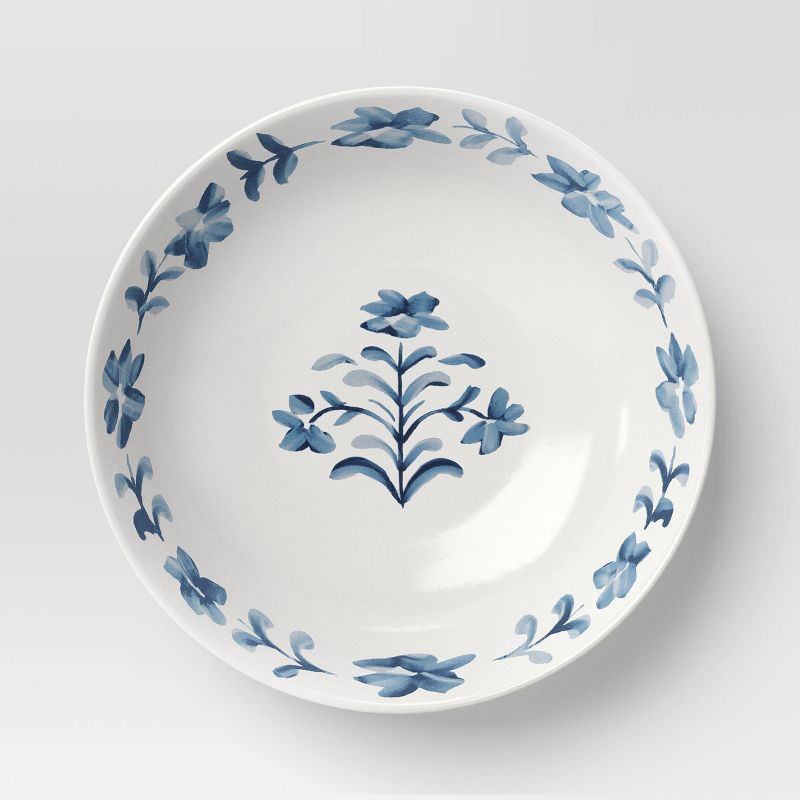 slide 3 of 3, Serving Bowl Blue Floral - Threshold™, 1 ct
