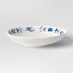 36 fl oz Stoneware Dinner Bowl Blue Floral - Threshold™