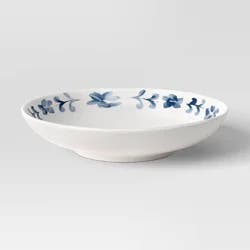 36 fl oz Stoneware Dinner Bowl Blue Floral - Threshold™