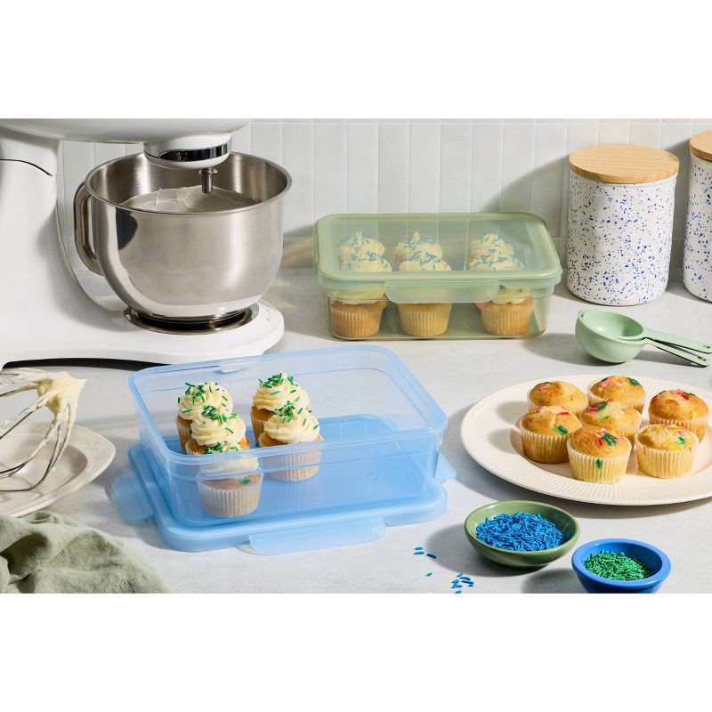 slide 2 of 5, Ello Snap and Nest 2pk Plastic Meal Prep Gallon Food Storage Container Set, 2 ct