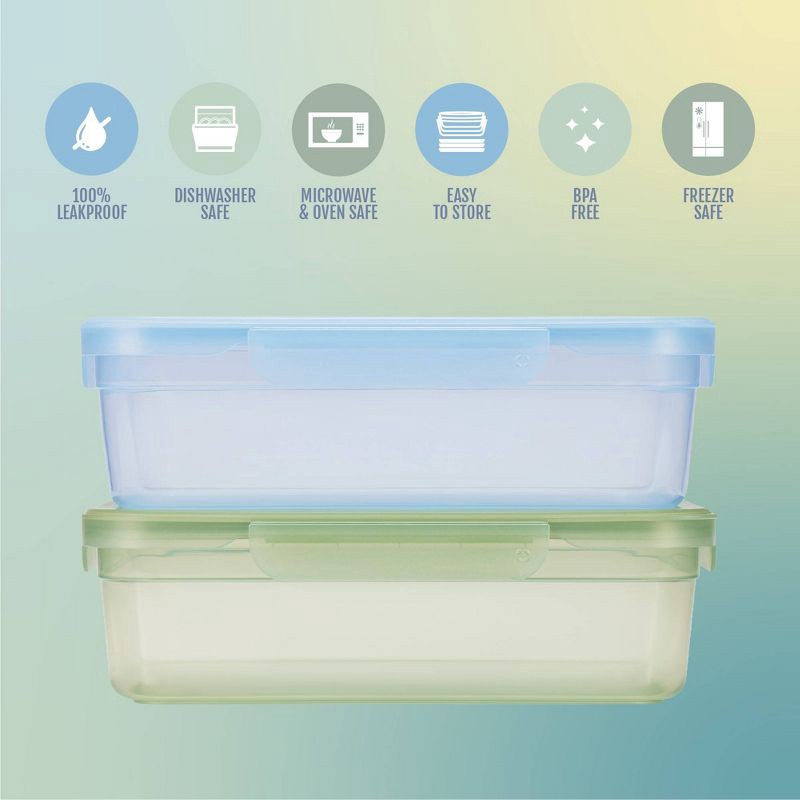 slide 3 of 5, Ello Snap and Nest 2pk Plastic Meal Prep Gallon Food Storage Container Set, 2 ct