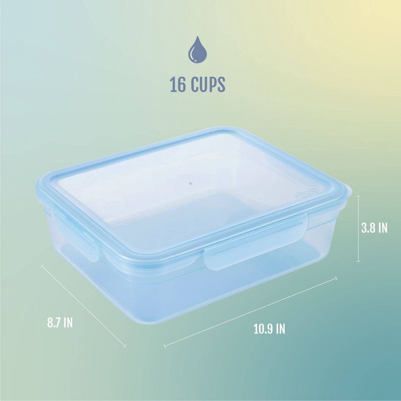 slide 4 of 5, Ello Snap and Nest 2pk Plastic Meal Prep Gallon Food Storage Container Set, 2 ct