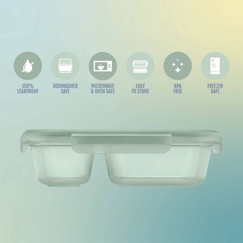 slide 3 of 4, Ello Snap and Nest 3c 10pc Plastic Divided Meal Prep Food Storage Container Set, 10 ct