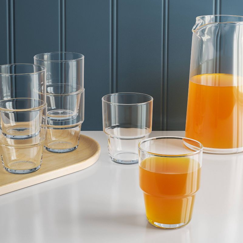 slide 2 of 3, 8pk 14 fl oz Stacking Tumblers - Room Essentials™, 8 ct, 14 fl oz