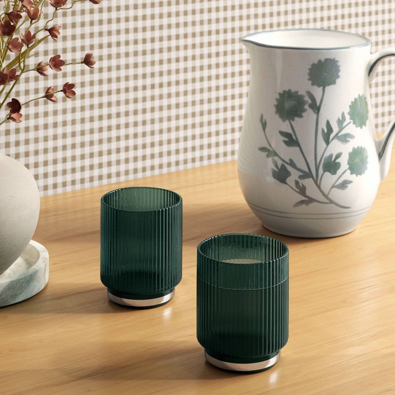 slide 2 of 3, 8.4oz Cassin Ribbed Short Tumbler Green - Threshold™, 8.4 oz